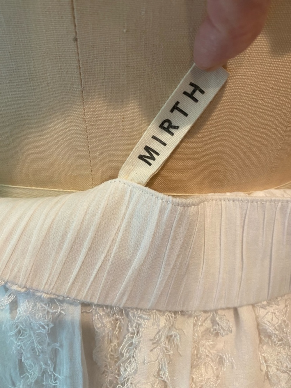 Women’s White Maxi Skirt with Textured Fringe Detail - Picture 5 of 7